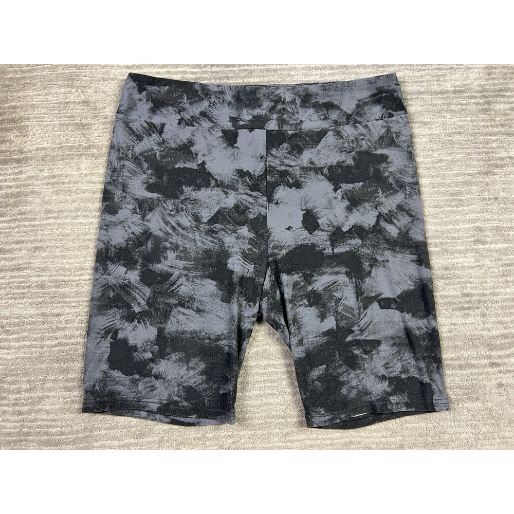 Terra & Sky Shorts Womens 1X Gray Pull On Stretch Athletic Compression